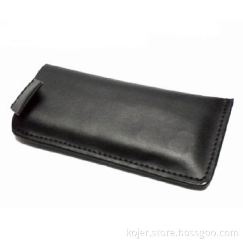 Mobile Phone Case, Made of Leather Material with Retractable Pull-tab